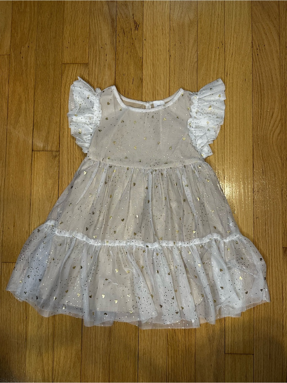 NWOT Baby Gap Size: 2 Party Dress with Gold Heart Sparkle